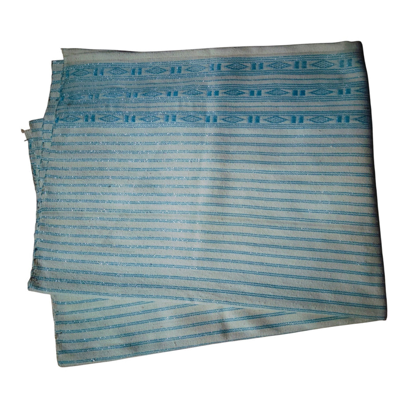 Pekok- handloom handwoven (Honki/Eri Fabric) stripped in Blue colours