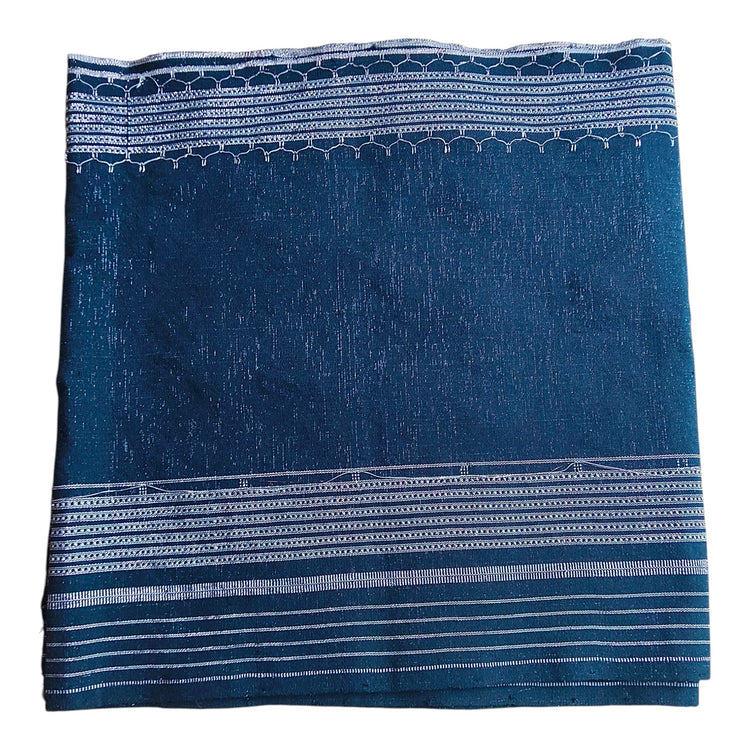 Traditional Backstrap loom woven Cotton Pini in Royal Blue Colour