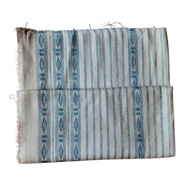 Pekok- handloom handwoven (Honki/Eri Fabric) stripped in Blue/White colours